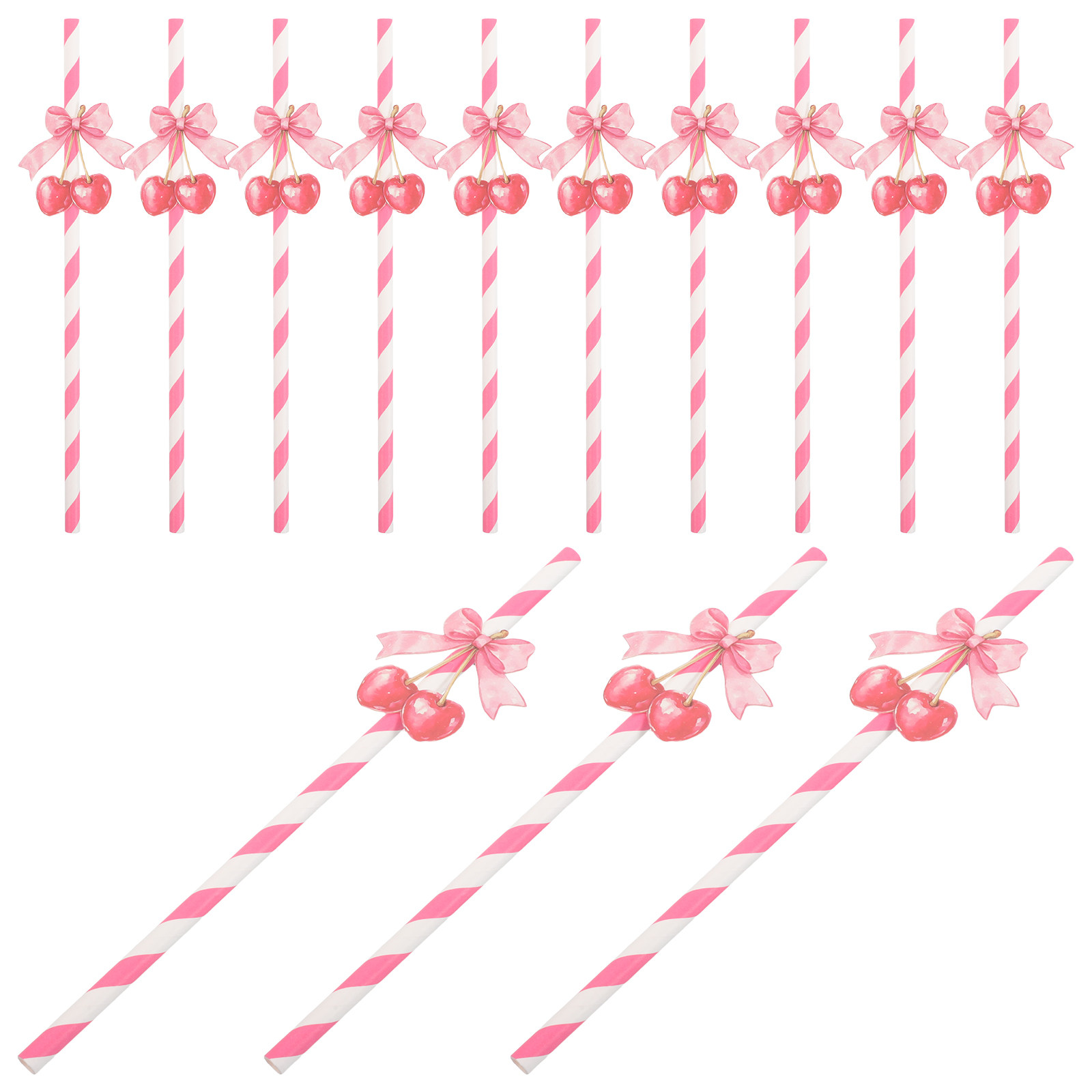 Paper Straw Color - 50 pailles en papier à thème