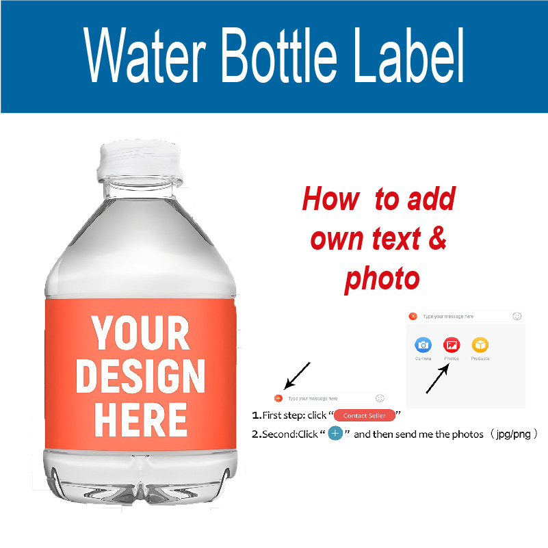 Party Event Supplier - Étiquette personnalisée pour bouteille d'eau, cadeau