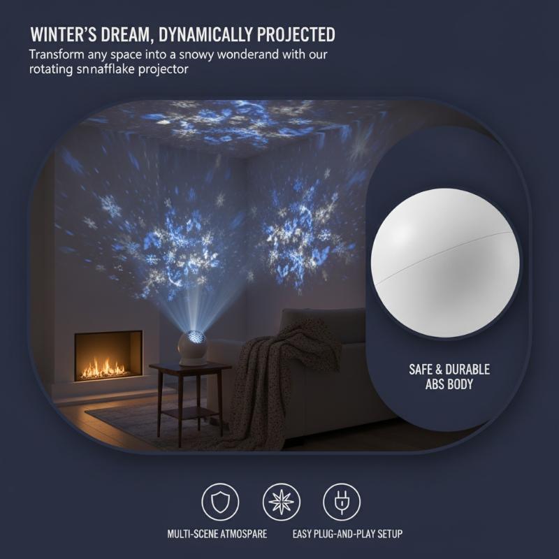 Event & Party Supply - Lampe projecteur LED flocon de neige