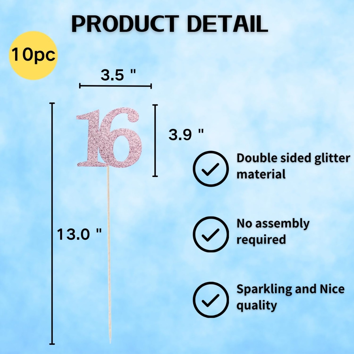 Lot de 10 bâtonnets décoratifs - Centerpiece Stick avis et prix