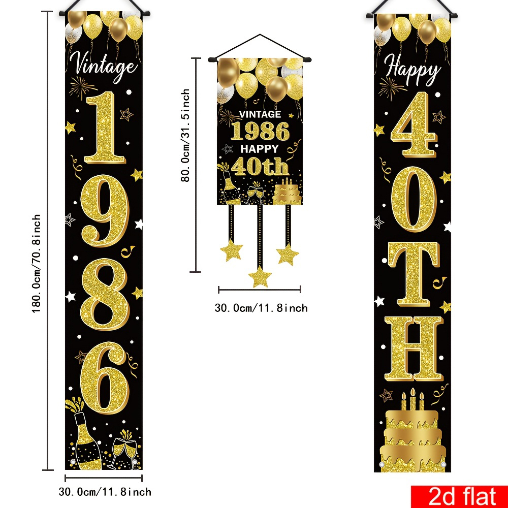 Bannière de porche 2D plate 3  - Party Banner Gold avis et prix