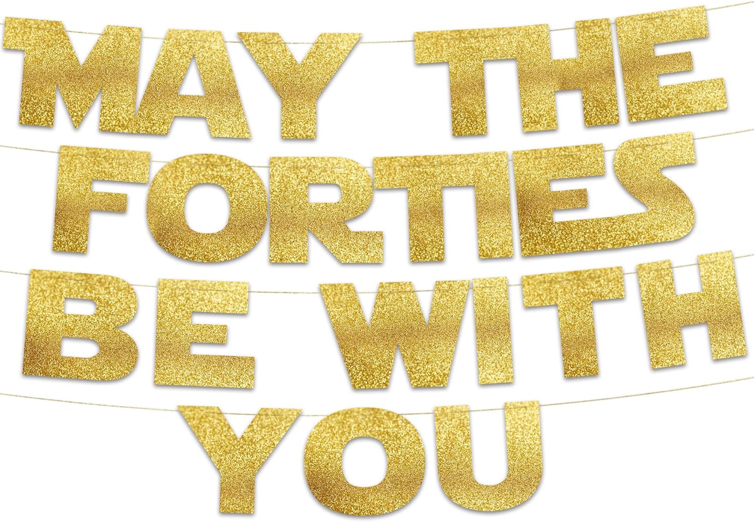 Bannière May The Forties Be Wi - Party Banner Gold avis et prix
