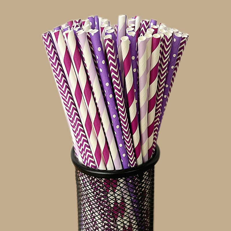 100 pailles en papier rayées b - Paper Straw Color avis et prix