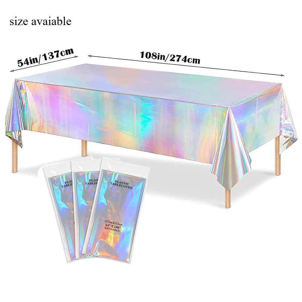 Nappe de fête holographique je - Table Cloth Disposable avis et prix