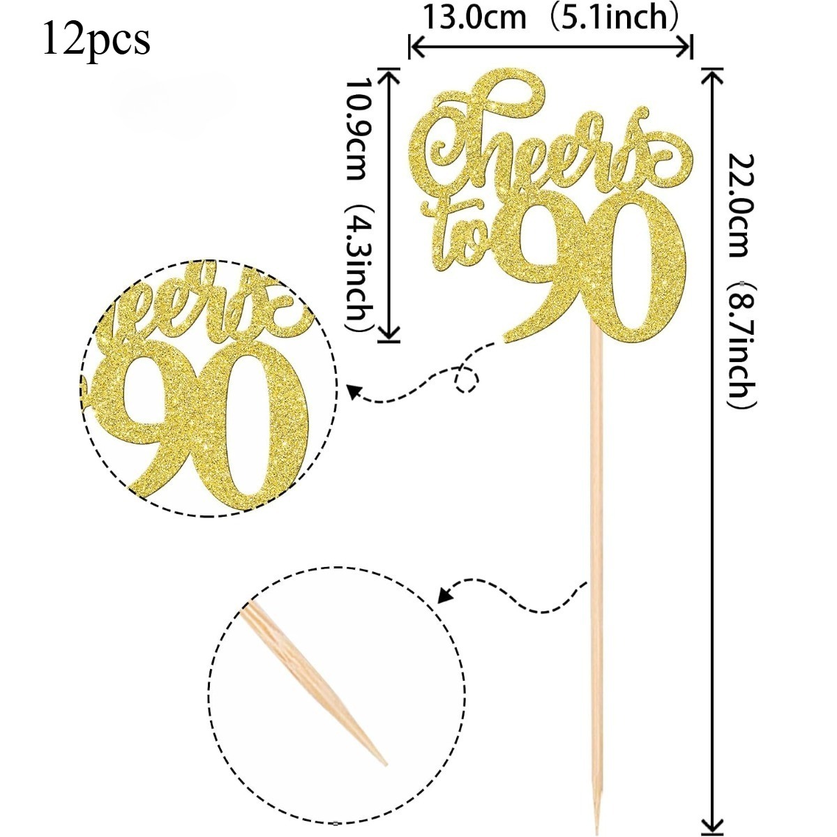 12 pièces de bâtonnets décorat - Centerpiece Stick avis et prix